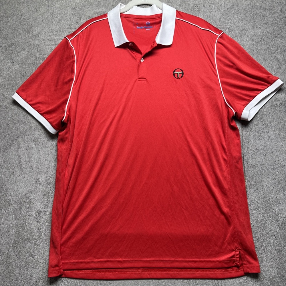 Sergio‎ Tacchini Court Tennis Polo Shirt Retro Sportstyle Athletic Men's XL